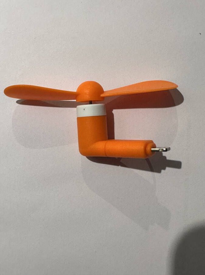 Mini usb ventilator voor je smartphone!-oranje-flexibel-verkoeling-Iphone samsung LG etc