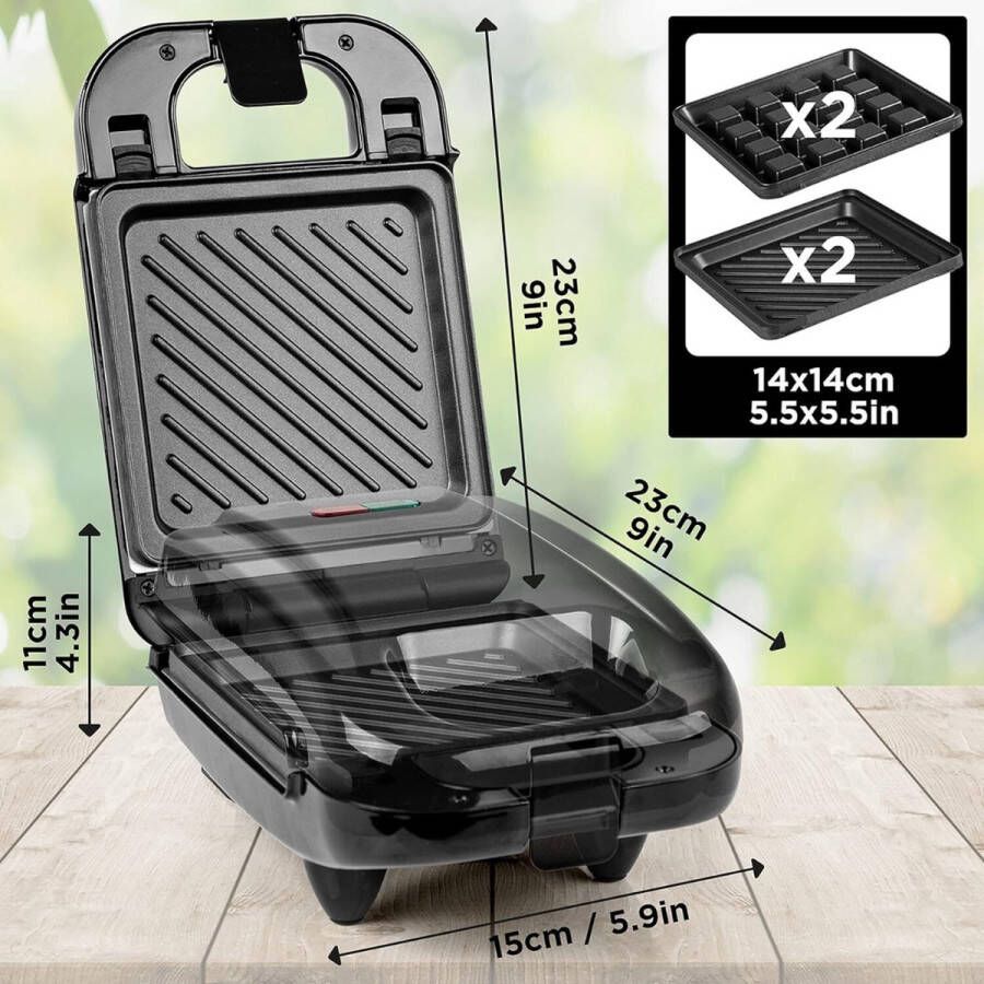 Mini Wafelijzer Wafelmaker Waffle Maker Non-Stick