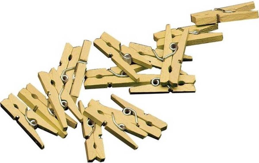 Haza original Mini wasknijpers goud per 20 stuks verpakt