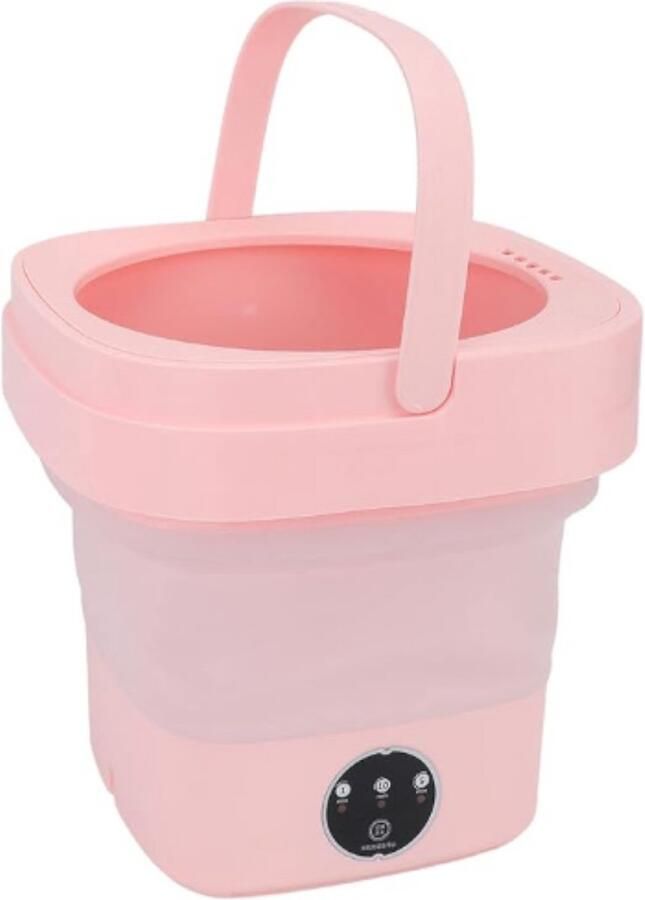 Mini Wasmachine Draagbaar Opvouwbaar Met Drie Functies 6 5L Roze