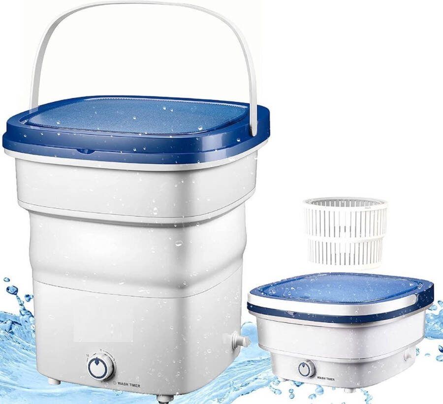 Mini Wasmachine met Centrifuge Kleine Handwasmachine Camping Compacte Wasautomaat Opvouwbaar Washing Machine