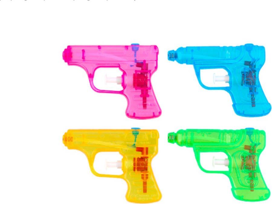 Mini waterpistolen 4 stuks water gun 3 jaar + blauw roze groen geel