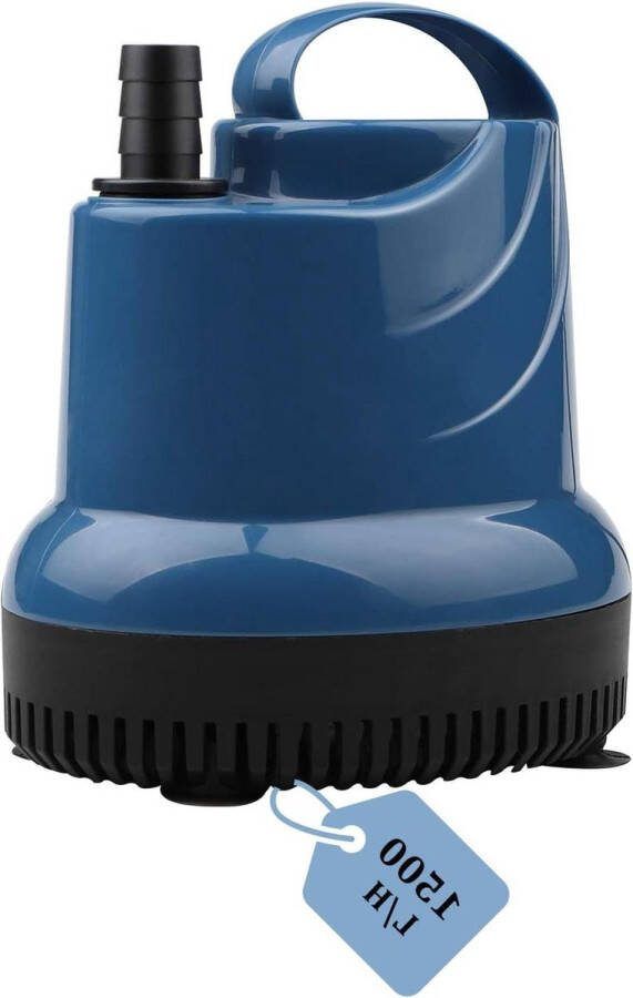 Mini-waterpomp dompelpomp 1500 l u 20 W 230 V opvoerhoogte 16 m kabel met stekker 18 m uitlaatdiameter 16 mm aquarium vijver fontein