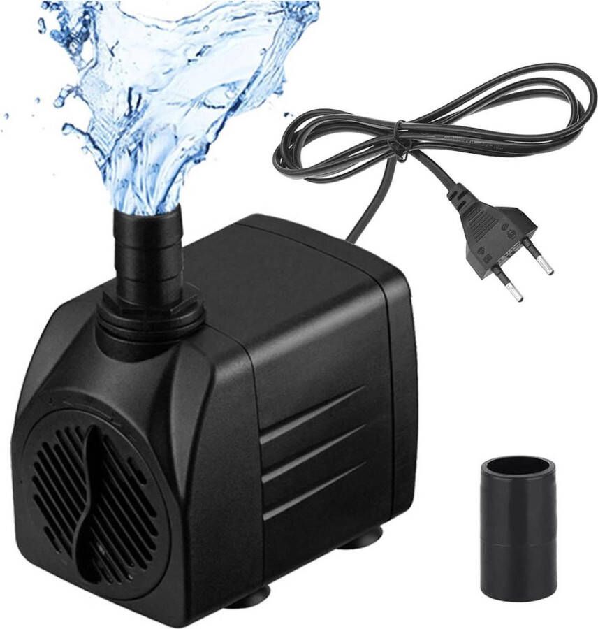 Mini-waterpomp ultrastil (600 l u 10 W) voor aquaria met 15 m netsnoer 2 sproeiers vijver fontein standbeelden hydrocultuur fonteinpomp