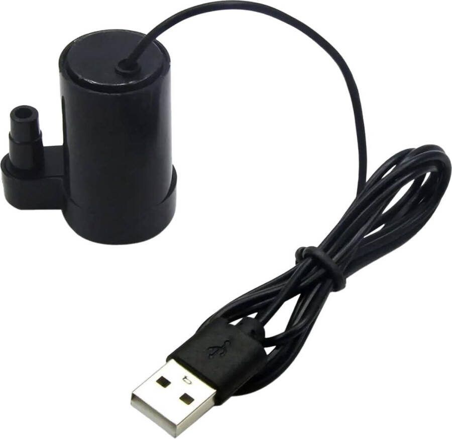 Mini Waterpomp Voor Aquariums USB 3-5V DC Brushless Zwart