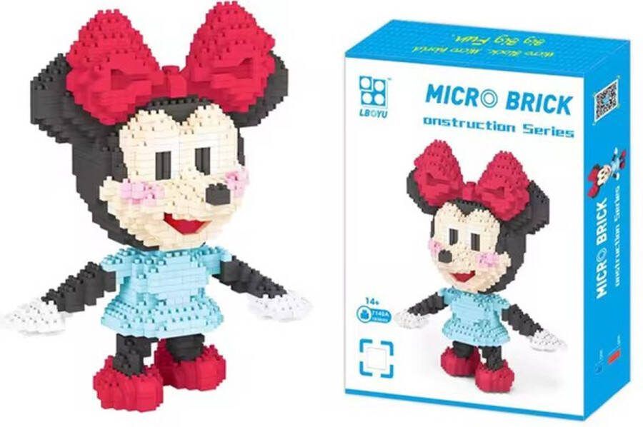 Minnie Mouse Micro Bouwstenen 3D Model Bouwstenen Voor volwassenen en kinderen Hoge moeilijkheidsgraad