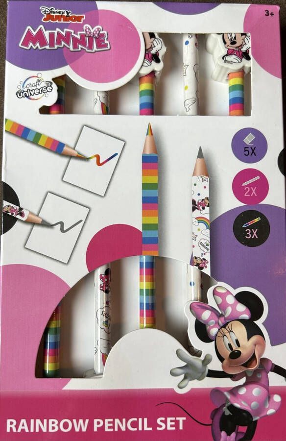 Minnie mouse Regenboog Potloden Set potlood kleuren