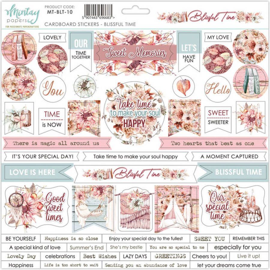 Mintay Papers Cardboard Stickervel MT-BLT-10 Blissful Time