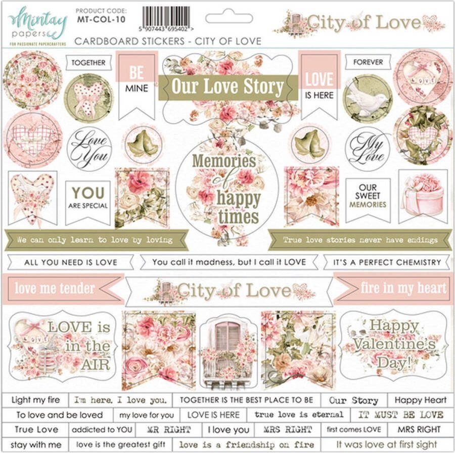 Mintay Papers cardboard stickervel MT-COL-10 City of Love