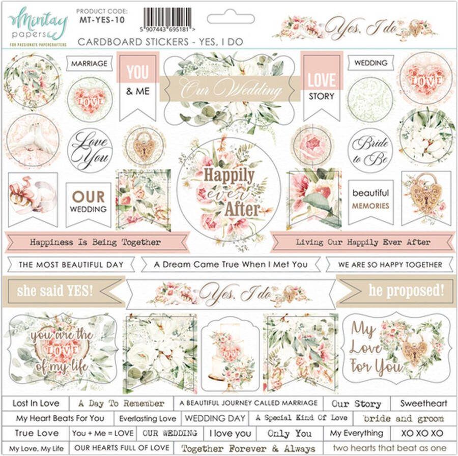 Mintay Papers cardsboard stickervel MT-YES-10