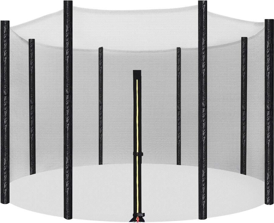 Mira Home Trampoline Veiligheidsnet Beschermnet Zwart Gelegeerd staal 44 79 x 33 2 x 16 6 cm