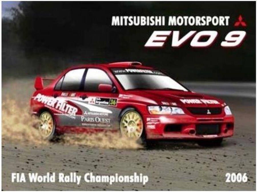 Mitsubishi Evo 9 Metalen wandbord 30x40 cm