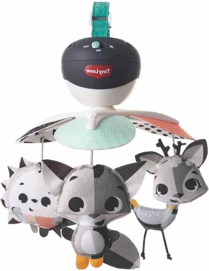 Mobiel 3-in-1 Baby Muziekmobiel Multifunctioneel Wieg Box Kinderwagen 3 Bevestigingen 5 Melodieën 0+ Maanden 30 Minuten Onafgebroken Muziek Magical Tales