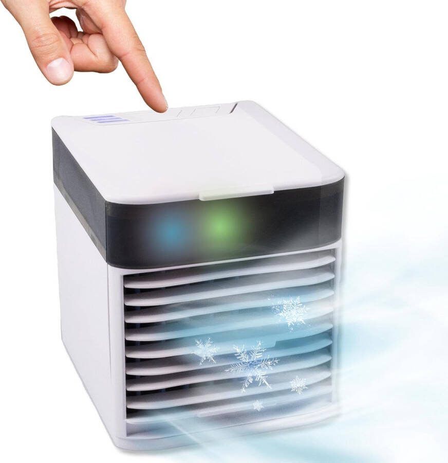 Mobiele Airconditioner 3 Snelheden timer Waterkoeling USB aansluiting 15db 5w 5v wit