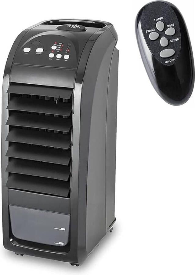 Mobiele airconditioner Stille Luchtkoeler Energiebesparend met koelfunctie Zwart 70W