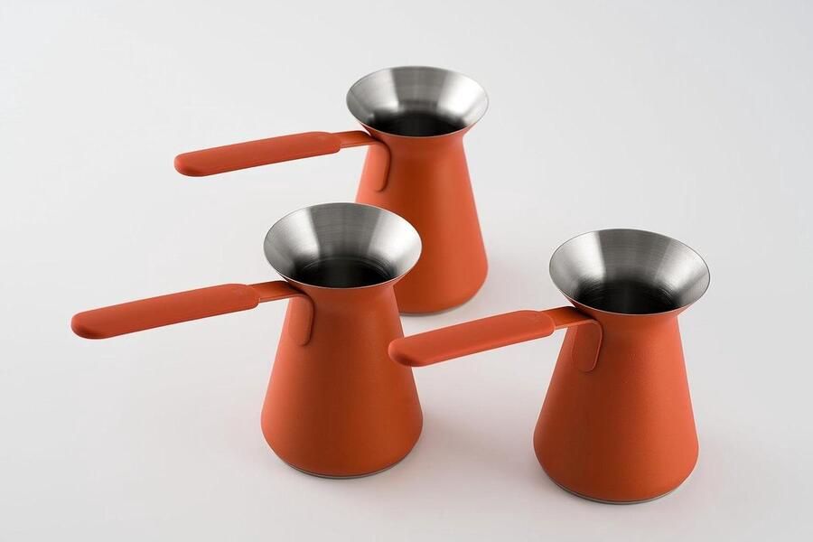Moderne Turkse koffiepot 550 ml roestvrij staal Brick geschikt voor alle soorten fornuizen