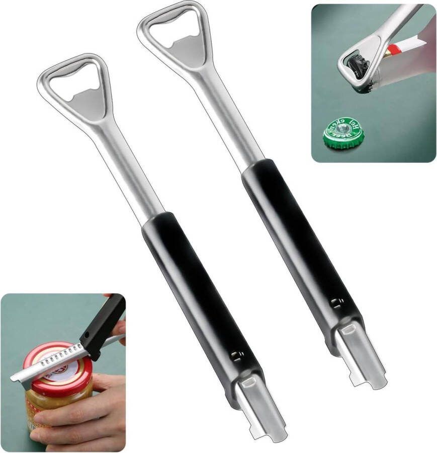 Moeiteloze Artritis Blikopener Handmatige Glasopener & Dekselopener Roestvrijstalen Flesopener Senioren Multifunctionele Potopener Jar Opener Blikopener