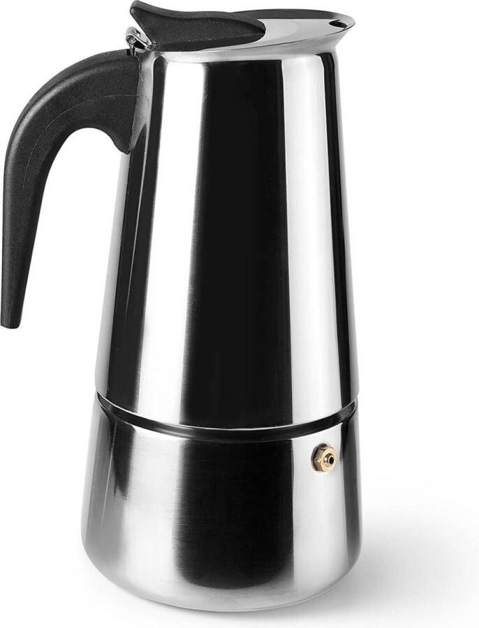 Moka Percolator 10 kopjes 460 ml roestvrij staal geschikt voor inductie