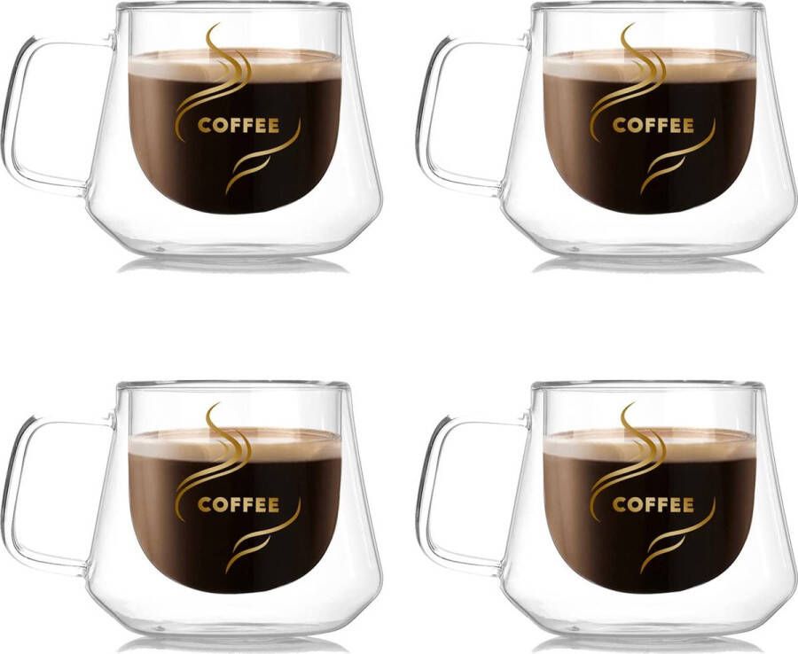 Mokkakopjes Koffiekopjes espressokopjes kopjes Cappuccino kopjes SET 4