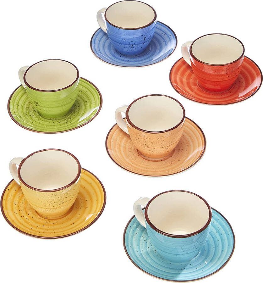 Mokkakopjes Koffiekopjes espressokopjes kopjes Cappuccino kopjes SET 6