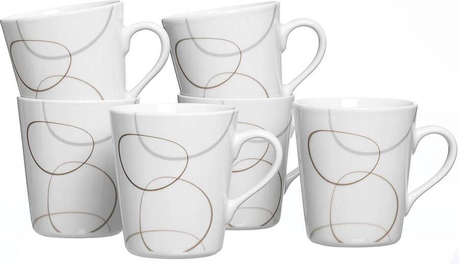 Mokkakopjes Koffiekopjes espressokopjes kopjes Cappuccino kopjes SET 6-delig