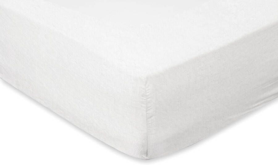 Molton Hoeslaken Katoen Stretch 180x200cm Wit Matrasbeschermer Matrashoes