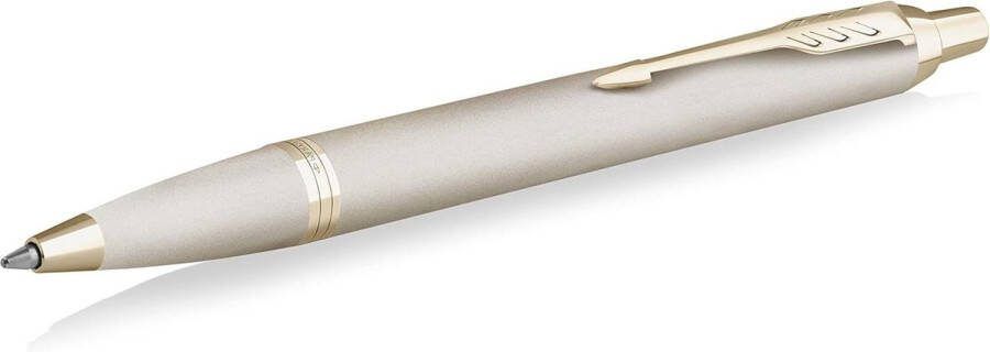 Monochrome balpen blauwe inkt champagnekleurige afwerking medium punt met geschenkdoos
