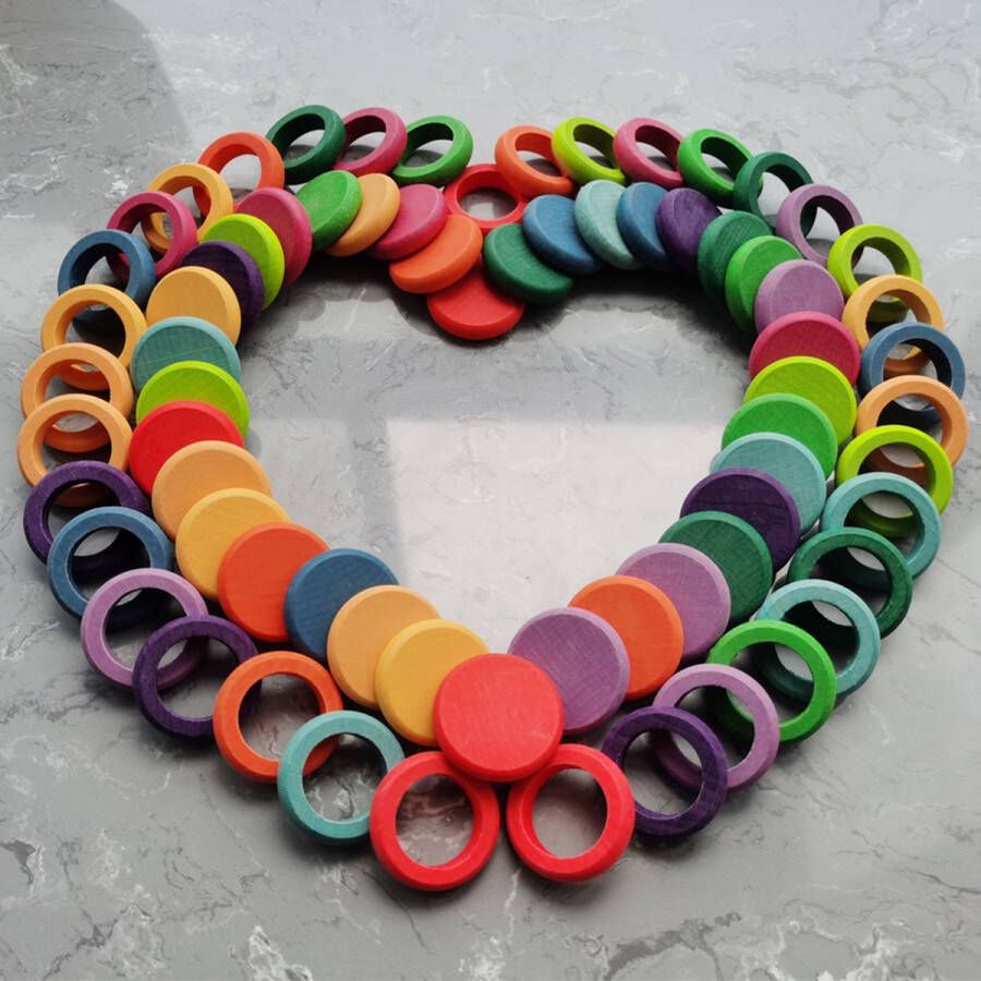 Merkloos Sans marque Pompon incl. houten tang 65 pompons sensory play montessori sensorisch sensomotorische open ended loose parts pompom pompoms open eind einde spel fijne motoriek spelend leren peuter sinterklaas cadeau lijstje tot 15 euro