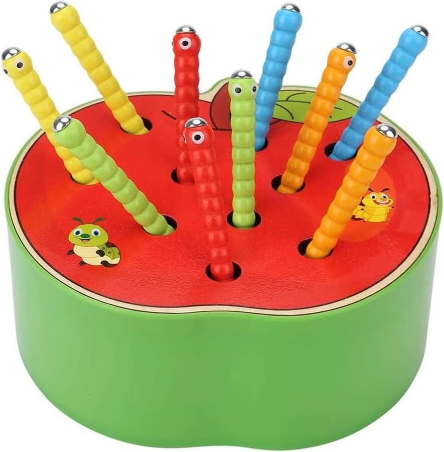 Montessori houten speelgoed voor 3 jaar oud educatief speelgoed van 3 4 en 5 jaar vroeg leren fijne motoriek fruit vangen insectenspel verjaardag voor kinderen peuters jongens en meisjes