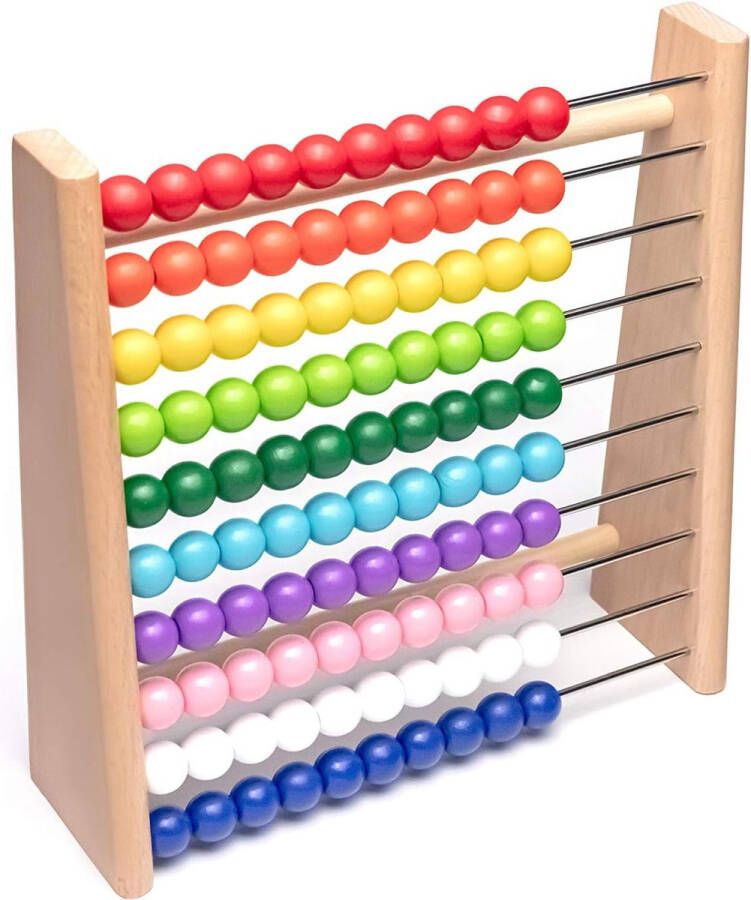 Montessori telraam wiskunde 1-100 getallen bord voor jongens en meisjes kinderen vanaf 3 jaar educatieve sorteer bord houten speelgoed te leren tellen wiskunde telraam motoriek getallen