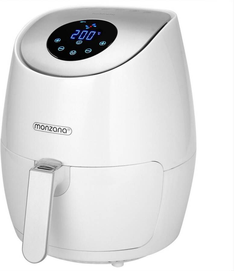 Monzana Heteluchtfriteuse Digitaal 3 6 L Vetarm 6 Programma s 1500 W Wit