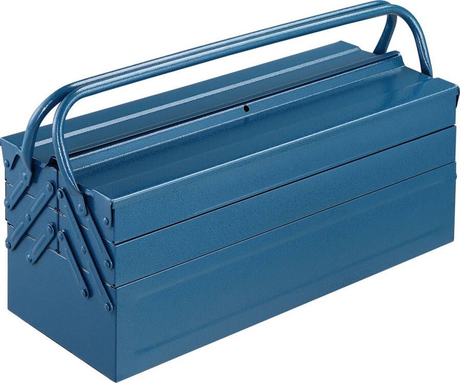 Monzana Stalen gereedschapskoffer blauw 53x20x20cm