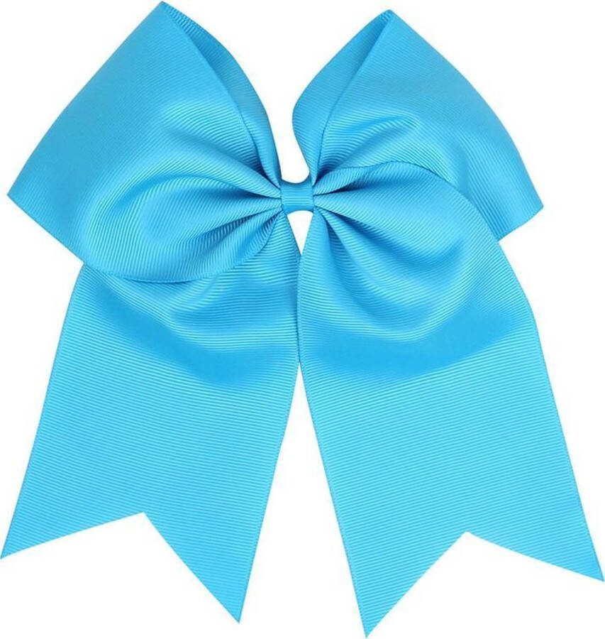 MerkIoos Mooie Grote Haar Strik Ribbon Haarelastiek Blauw Haarelastiek Groot – Blauwe Haarstrik – Grote Haaraccessoire – Elastische Haarband – Feestjes Dagelijks Gebruik en Styling – Blauw – Grote Haarstrik – Mooie Ribbon