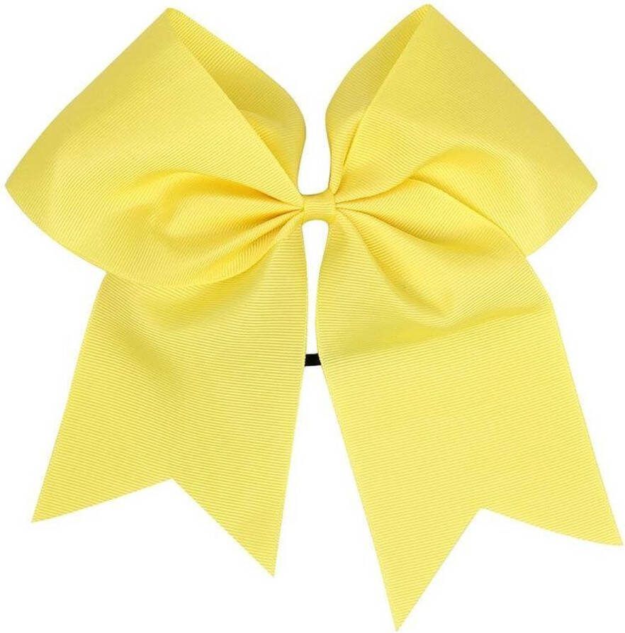 MerkIoos Mooie Grote Haar Strik Ribbon Haarelastiek Geel Haarelastiek Groot – Gele Haarstrik – Grote Haaraccessoire – Elastische Haarband – Feestjes Dagelijks Gebruik en Styling – Geel – Grote Haarstrik – Mooie Ribbon