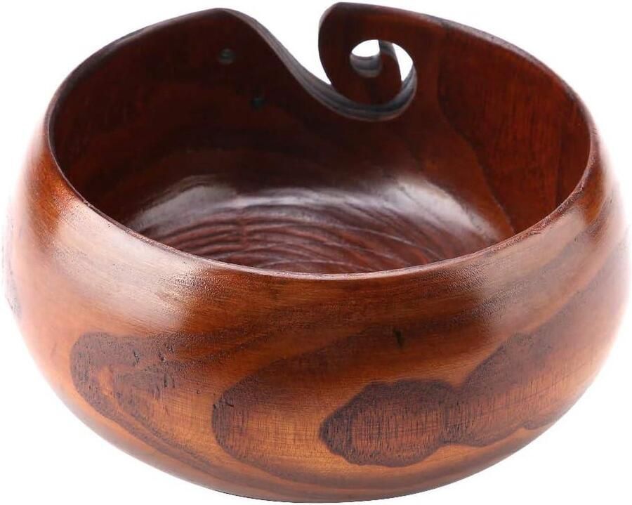 Mooie houten garen kom handgemaakt voor moeders Breien en haken woondecoratie Yarn bowl