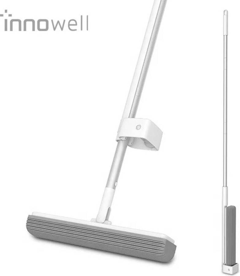 TK-products Mop vloerwisser Dweilsysteem zonder wringen Inclusief telescoopsteel 150 cm Blauw Mop vloerwisser Dweilsysteem zonder wringen Inclusief telescoopsteel 145cm Extra Spons