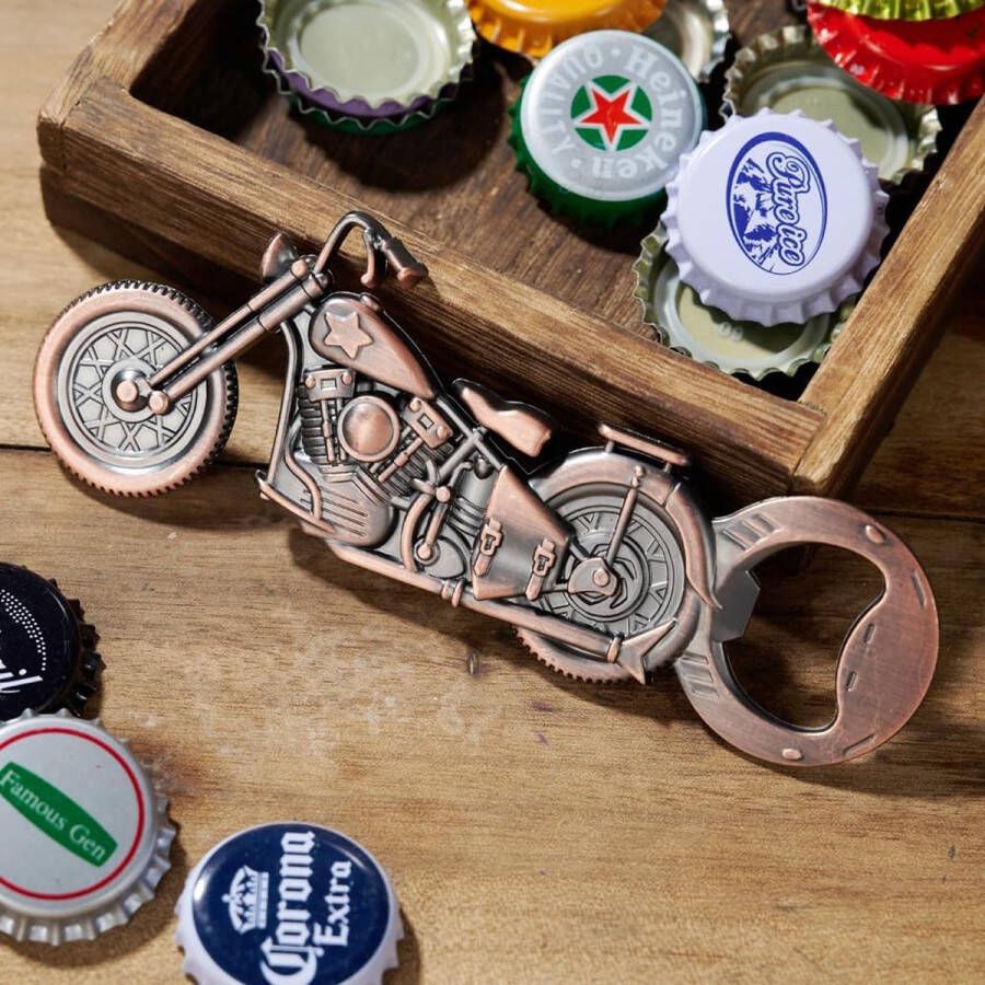 Motorfiets bier flesopener unieke motorfiets biergeschenken vaderdagcadeau kerstcadeaus voor mannen verjaardagscadeau uniek biercadeau voor hem vader echtgenoot (moto-3