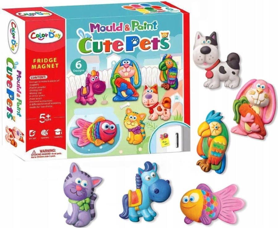 Mould & Paint Cute Pets FRIDGE MAGNET MAKER