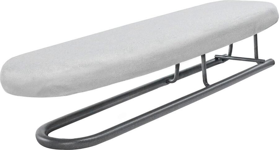 Mouwstrijkplank snel en effectief strijken elastische katoenen overtrek optimaal voor stoomstrijkijzers licht en stabiel perfecte afmetingen 50 x 10 cm metallic roestvrij