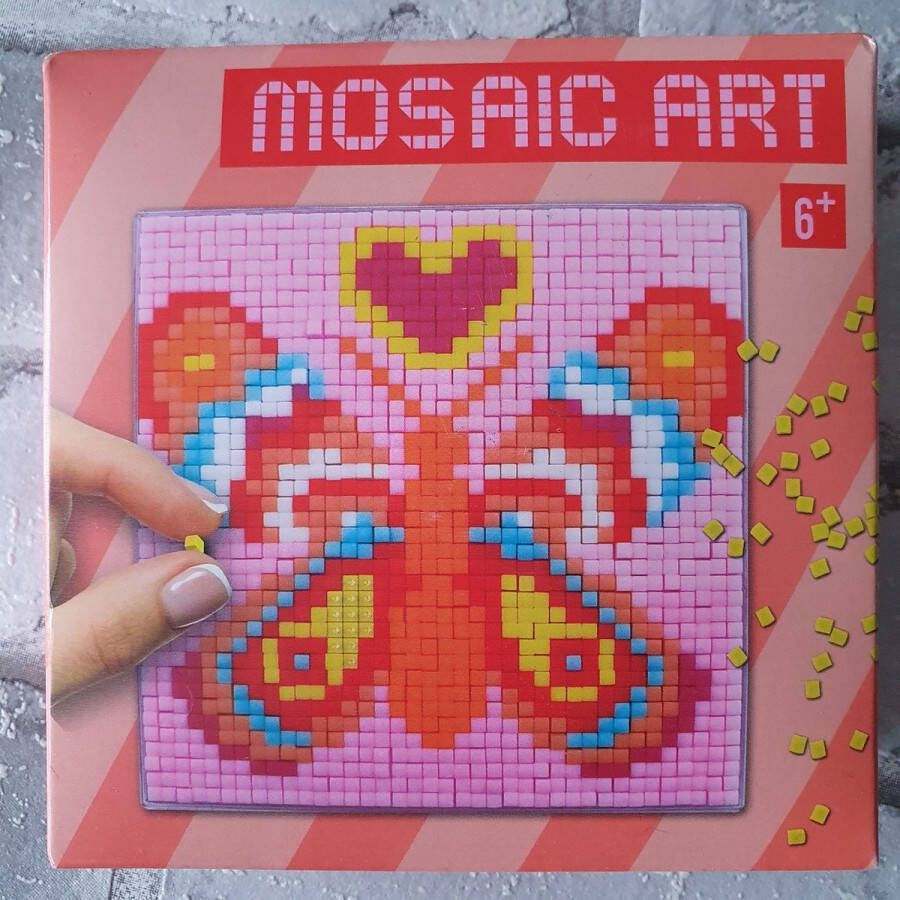 Mozaiek knutsel setje vlinder Mosaic art DIY pixel art