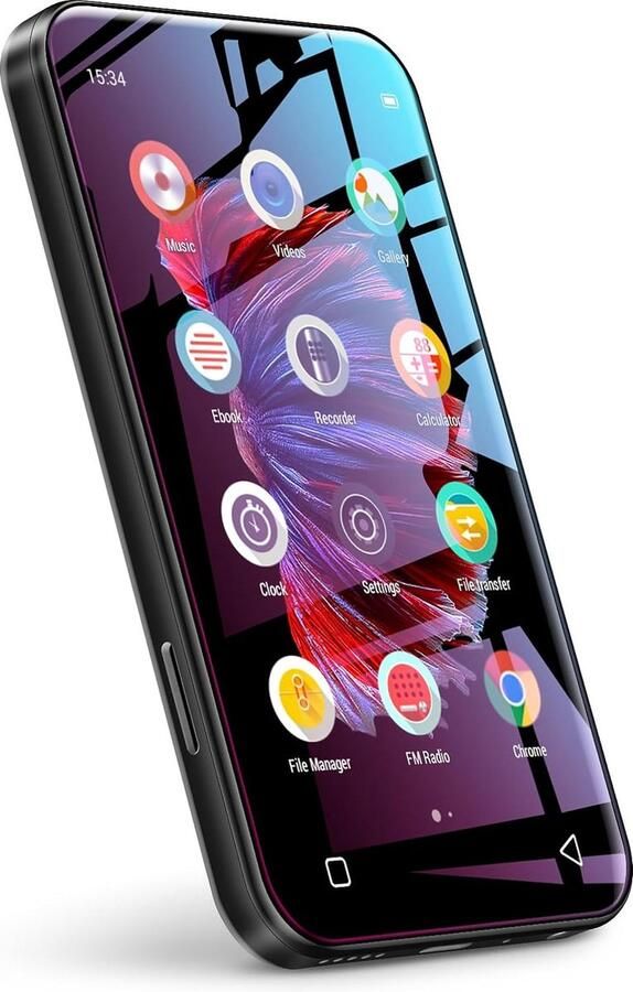 MP3 Speler WiFi-mp3-speler met Bluetooth 4.0-inch mp3-mp4-speler met volledig touchscreen met WiFi-overdracht Draagbare HiFi Sound Walkman digitale muziekspeler met FM-radio recorder browser (zwart)