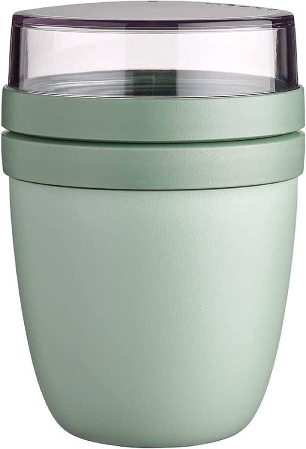 Muesli beker 500 ml Lunchpot Ellipse praktische reisbeker yoghurtbeker voor onderweg Nordic Sage 700 ml
