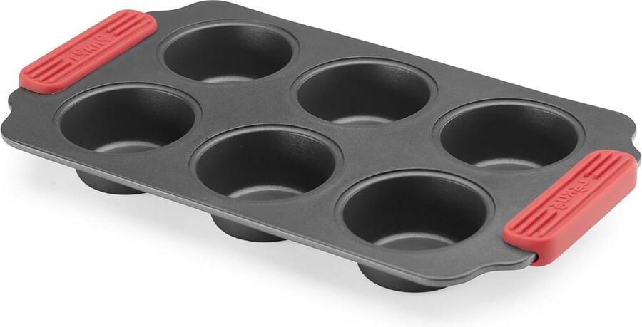 Muffin bakvorm met anti-aanbaklaag van metaal 6 putten