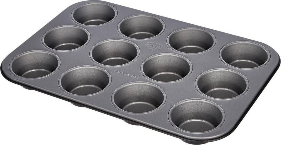 Muffin bakvorm voor 12 muffins non-stick bakplaat snelle warmtegeleiding zwart Dr. Oetker Muffin tin