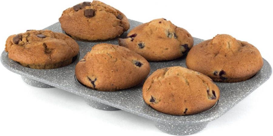 Muffin-bakvorm voor 6 kopjes muffinvorm muffinbakplaat met antiaanbaklaag bakplaat met antiaanbaklaag bakvorm voor cupcakes brownies vormen mini-muffins bakvorm