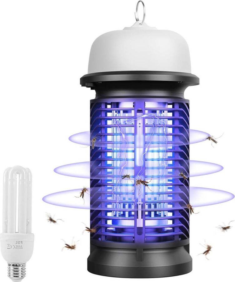 Muggenlamp Elektrisch Insectenverdelger Met Ledlicht 20 W UV-Lamp Elektrische Insectenval IP66 Waterdicht Outdoor Ophanghaak Camping Tuin