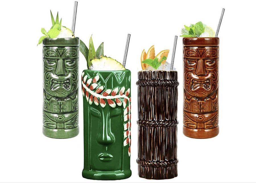 Mugs Cocktailbeker Hawaii Cocktailglazen accessoires kopjes drankjes mokken Hawaiian Party Barware Q4