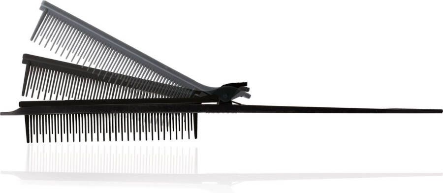 Multi Clip Comb Higlight Carbon Kam met vergrendelklem