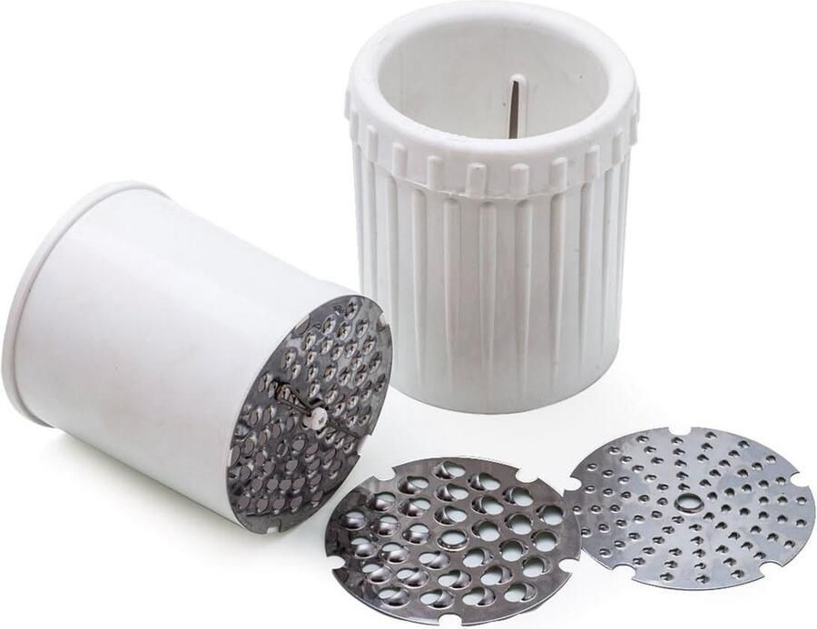 Multi Grater Cheese Nuts Chocolate Shredder Vegetable Garlic Slicer White