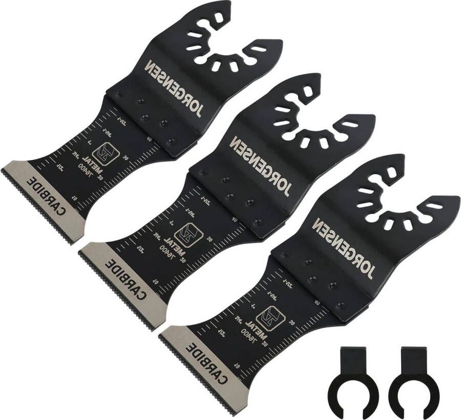 Multi Tool Blades voor Hout Metaal Kunststoffen Carbide Bladen TiALN Coated Universeel Quick Release Oscillerende Zaagbladen Bosch Fein Makita Milwaukee Ryobi 3 Stuks